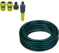 Набор для полива INBLOOM 1/2 шланг 15 м, коннектор - 2 шт, штуцер - 1 шт, наконечник - 1 шт PP, PVC 168-037