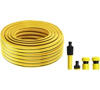 Комплект для полива ЧЕТЫРЕ СЕЗОНА Профи Плюс шланг ПВХ 3-слойный армированный 3/4 25 м, коннекторы, адаптер, распылитель 62-0229-1-FС