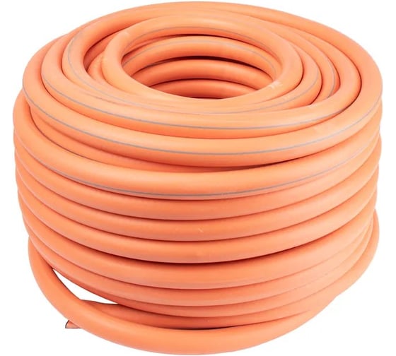 Шланг поливочный GRASSMAN ТЭП Fitflex Soft диаметр 18х22 мм, длина 50 м, оранжевый с серой полосой армированный 1/1 025520