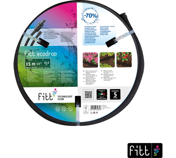 Шланг FITT ECODROP 1/2'' 15M с комплектом для полива 95400.30515.07116 1
