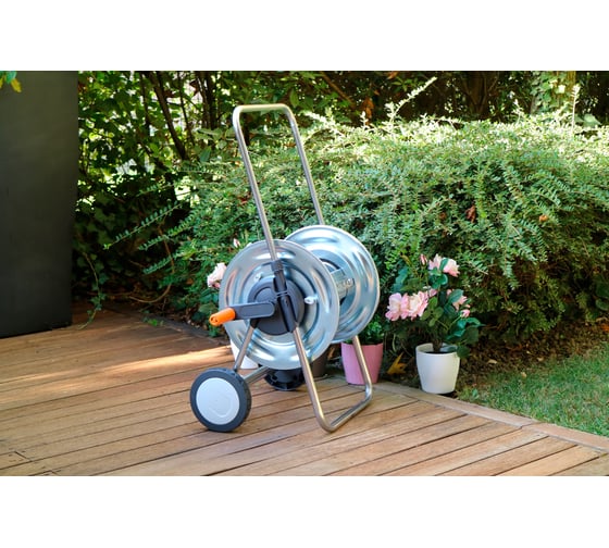 Металлическая тележка для шланга 75 м, 1/2" GF METAL TANK 75 5829
