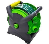 Катушка пластмассовая переносная со шлангом ПВХ WMC TOOLS 12ммх15м+пистолет распылитель и 3 быстроразъема WMC-TG7301007-15M(48848)