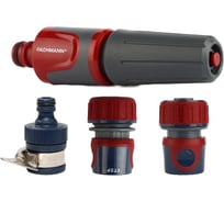 Набор поливочный FACHMANN 12 Garten Experte: наконечник поливочный, набор коннекторов 1/2, адаптер с хомутом 05.247