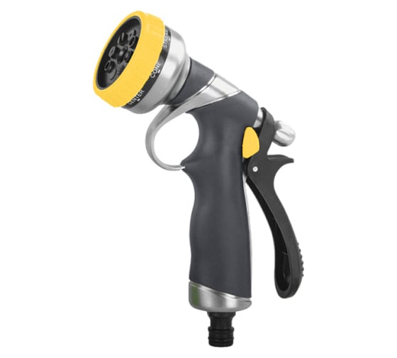 Пистолет для полива Hanskonner 8 ФУНКЦИЙ + фитинг аквастоп HK3015-25-8M