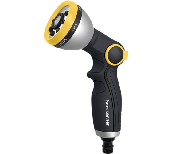 Пистолет д/полива 8 ФУНКЦИЙ + фитинг аквастоп Hanskonner HK3015-25-8MT