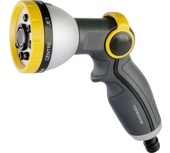 Пистолет д/полива 8 ФУНКЦИЙ + фитинг аквастоп Hanskonner HK3015-25-8MT 1