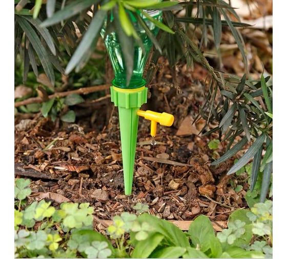Конус капельного полива для бутылки Green Helper с краном, 6 шт. HF5201