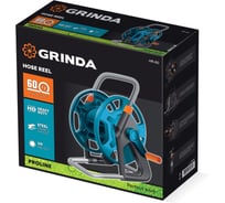 Катушка для шлангов Grinda HR-60, для шлангов 60м x 1/2 и 30м х 3/4, стальные опоры, пластиковый барабан ProLine 428451