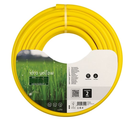 Армированный 3-х слойный шланг FITT IDRO YELLOW 1/2" 50м. 1