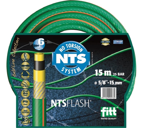 Пищевой противоскручивающийся шланг FITT FLASH NTS 5/8" 15м 1