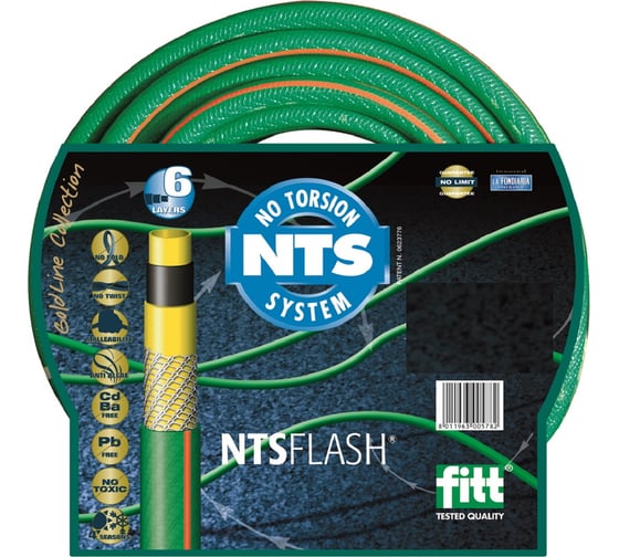 Пищевой противоскручивающийся шланг FITT FLASH NTS 5/8" 25м
