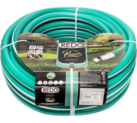 Поливочный армированный шланг REDO Premium Mint пятислойный, 1", 25 м 610125