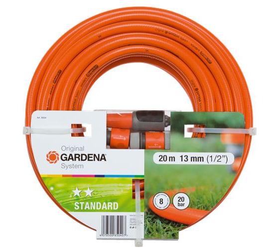 Шланг поливочный Standard 1/2", 20м с комплектом насадок Gardena 08504-20.000.00