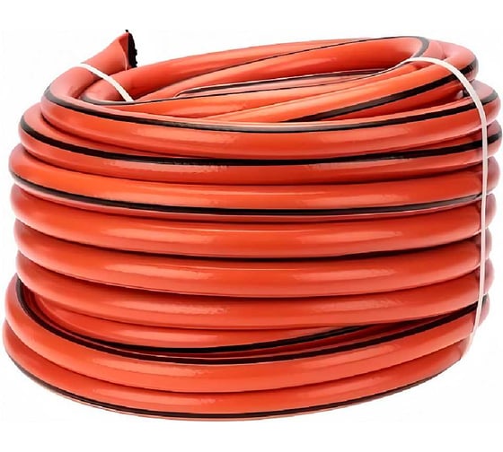 Шланг ТЭП 3-слойный армированный ЛЕТО Color 3/4 (18х24мм), 25м, оранжевый с прозрачной полосой 3315