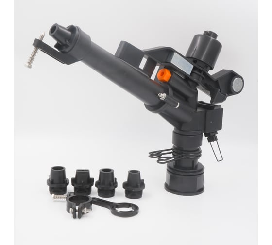 Спринклер импульсный секторный ПоливНаДаче набор из 4 сменных форсунок (ABC пластик), 1,5 внут, 3-5,5 бар, радиус 18-30м, расход 6000-10000 л/ч RS1220