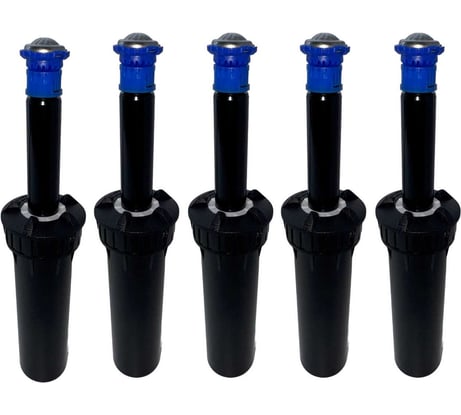 Дождеватель выдвижной для полива газона RAINMATIC PRO SPRAY GUARD 4 SA28F, комплект 5 шт, высота 10 см, с многоструйным ротатором, радиус полива до 9 м, сектор 360° 5 шт × RM PRO SPRAY GUARD 4 SA28F