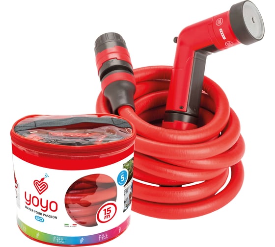 Шланг растягивающийся FITT YOYO GO 20m / YOYO GO 20 метров с комплектом для полива 74105.02920.59044