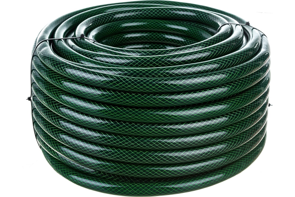 Поливочный шланг Yard Люкс, ПВХ, армированный, зеленый, 3-х слойный, 1 ...