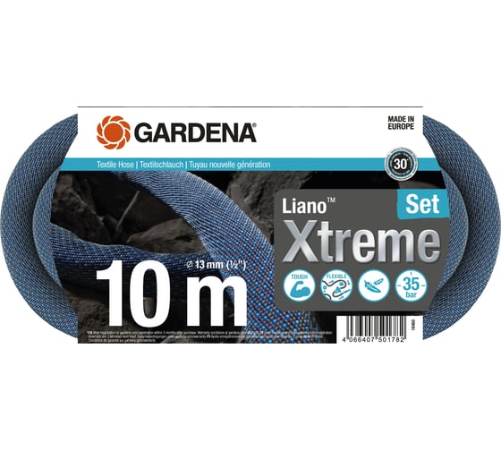 Шланг Gardena Liano Xtreme 10m, Set (1/2) 18460-20.000.00