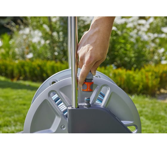 Тележка для шланга металлическая с комплектом для полива Gardena CleverRoll M 18542-29.000.00