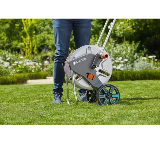 Тележка для шланга металлическая с комплектом для полива Gardena CleverRoll M 18542-29.000.00