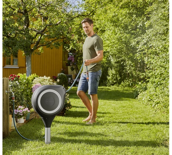 Автоматическая катушка со шлангом свободного размещения Gardena RollUp M 20 м 18616-32.000.00