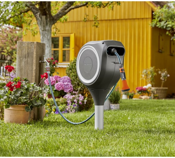 Автоматическая катушка со шлангом свободного размещения Gardena RollUp M 20 м 18616-32.000.00