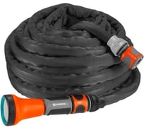 Набор Gardena: текстильный шланг Liano 1/2", 15 м + держатель для шлангов TapFix 18595-20.000.00