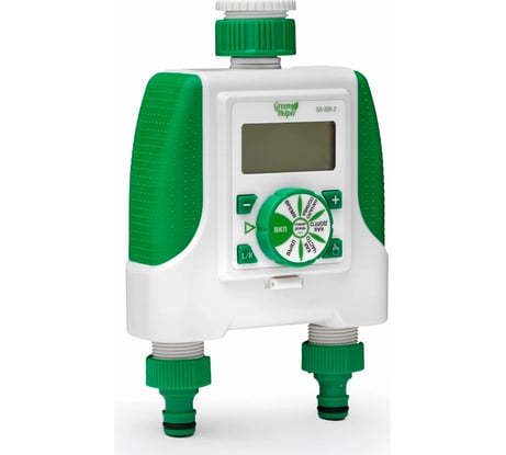 Двухканальный электронный таймер полива Green Helper GA-328-2