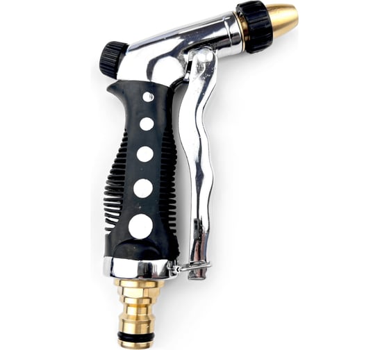 Металлический хромированный пистолет для полива Профитт 2 режима 9270889 22372935