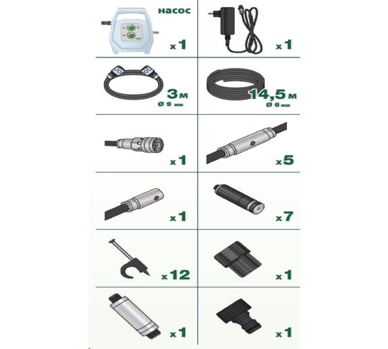 Комплект туманообразования высокого давления с таймером Green Helper GF-901