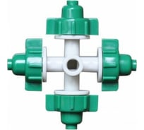 Туманообразователь Green Helper 4 сопла, 22 л/ч, 2.5 бар, радиус 1.5-2 м, светло-зеленый, 10 шт. MJ2401