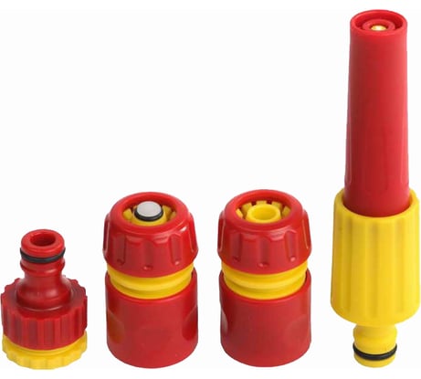 Набор "CLASSIC Quick-Connection System" поливочный (наконечник, 2 соединителя, адаптер внешний) Grinda 8-427286_z01