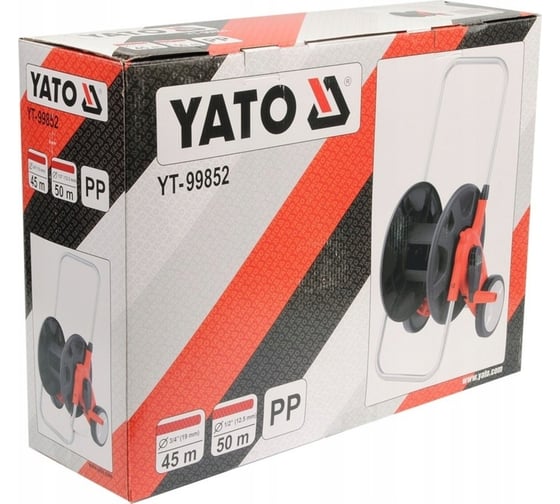 Катушка для шланга на колесах YATO 1/2" 50м YT-99852