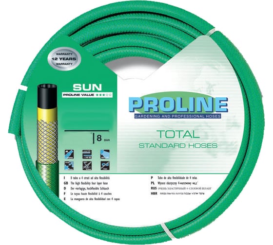 Шланг садовый армированный SUN 3/4", 50м FITT 7023410