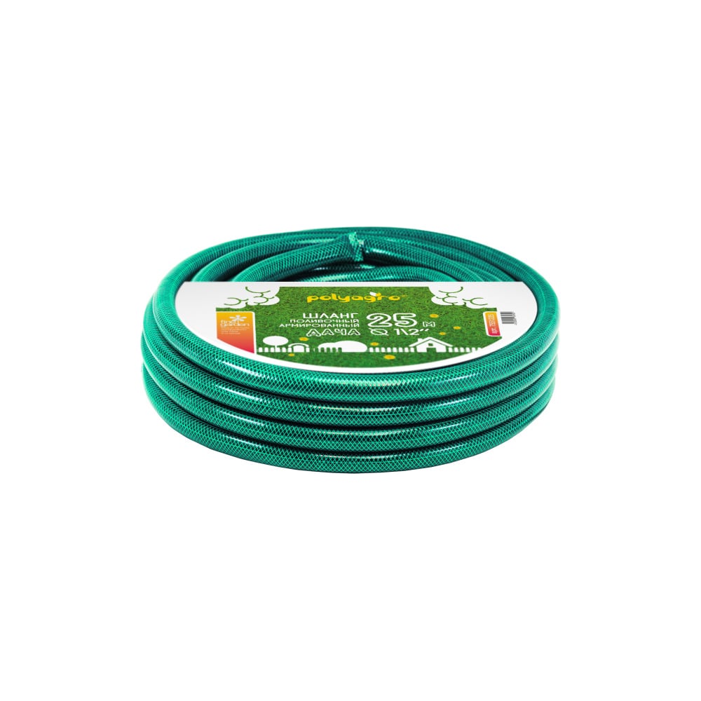 Поливочный армированный шланг POLYAGRO Дача 1/2", 25 м 7551225 ...