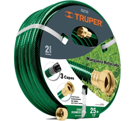 Шланг садовый MAN-25X1/2R 1/2", 25м Truper 16033
