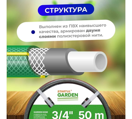 Поливочный шланг STARTUL Garden Expert 3/4, 50 м ST6035-3/4-50