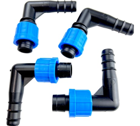 Переходной угол с трубки 16 мм на капельную ленту 16 мм Профитт 4 шт. 1892495