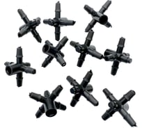 Разветвитель крестовой на 4 выхода для микротрубки 3 мм Профитт 10 шт. 1892082