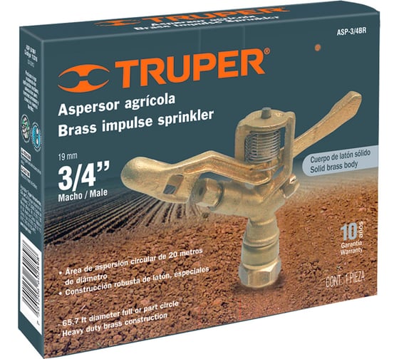 Импульсный ороситель 3/4 дюйма Truper ASP-3/4BR 10316