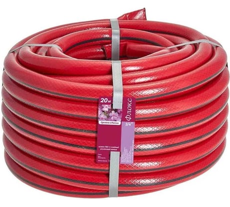 Поливочный 3-слойный армированный шланг ООО "Аквапласт" Гидроагрегат ФЛОКС 3/4", 20 м Р1-00011916