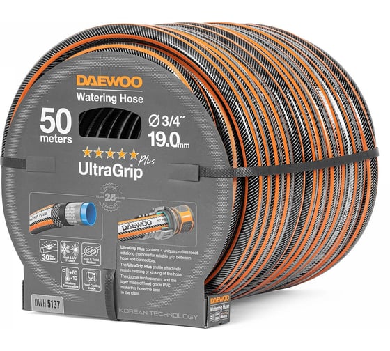 Шланг DAEWOO ultragrip, 3/4", 19 мм, 50 м DWH 5137