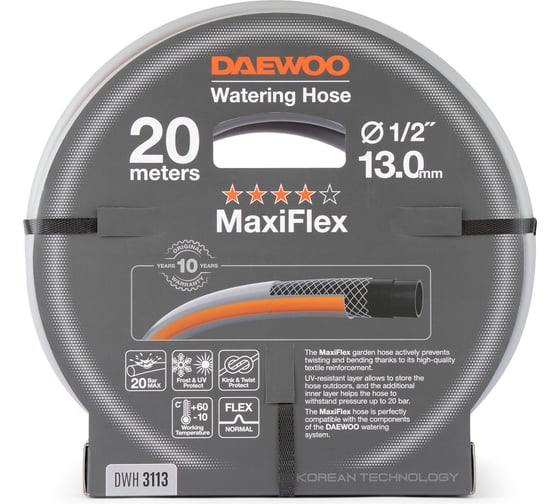 Шланг DAEWOO maxiflex диаметром 1/2 13 мм, 20 м DWH 3113