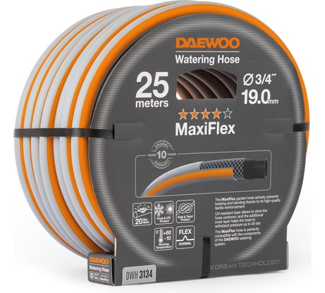 Шланг DAEWOO maxiflex диаметром 3/4 19 мм, 25 м DWH 3134