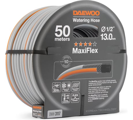Шланг DAEWOO maxiflex диаметром 1/2 13 мм, 50 м DWH 3117