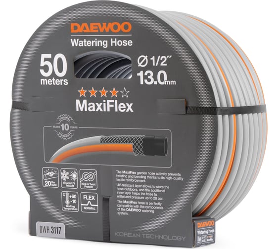 Шланг DAEWOO maxiflex диаметром 1/2 13 мм, 50 м DWH 3117