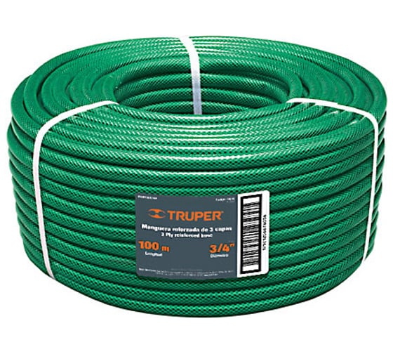 Шланг садовый трехслойный MAN-3/4R (3/4"; 100 м) TRUPER 19859