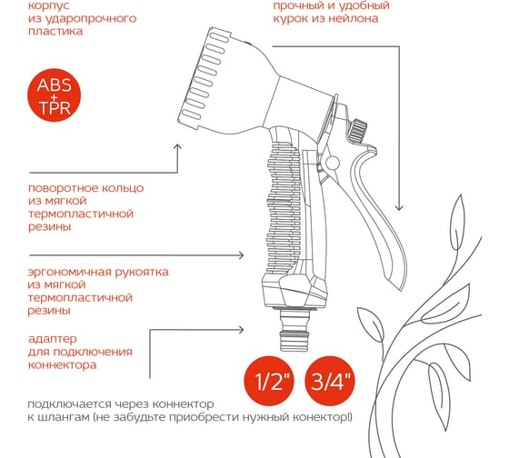Многофункциональный пистолет-распылитель FRUT 402270