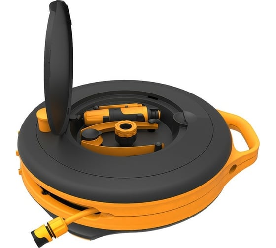 Катушка со шлангом 3/8", 15 м и набором аксессуаров Fiskars 1020436
